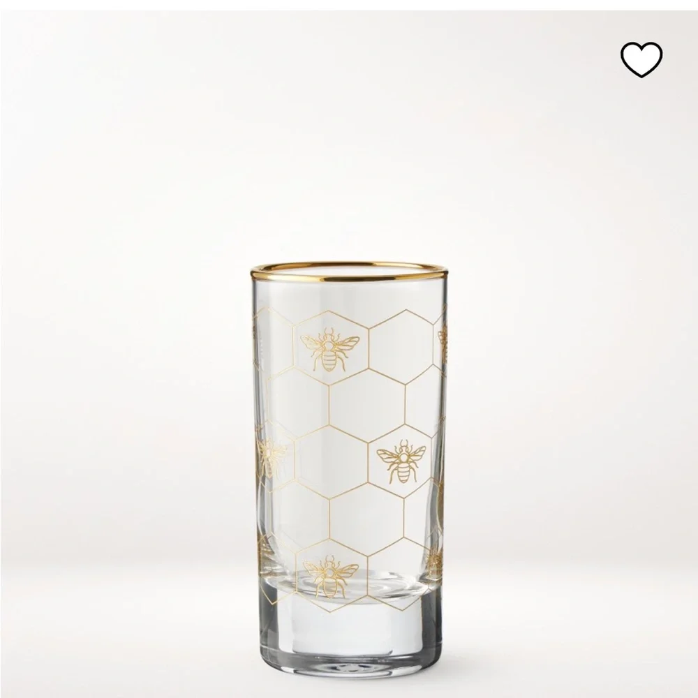 Williams Sonoma coupe glasses, cocktail picks, and holder